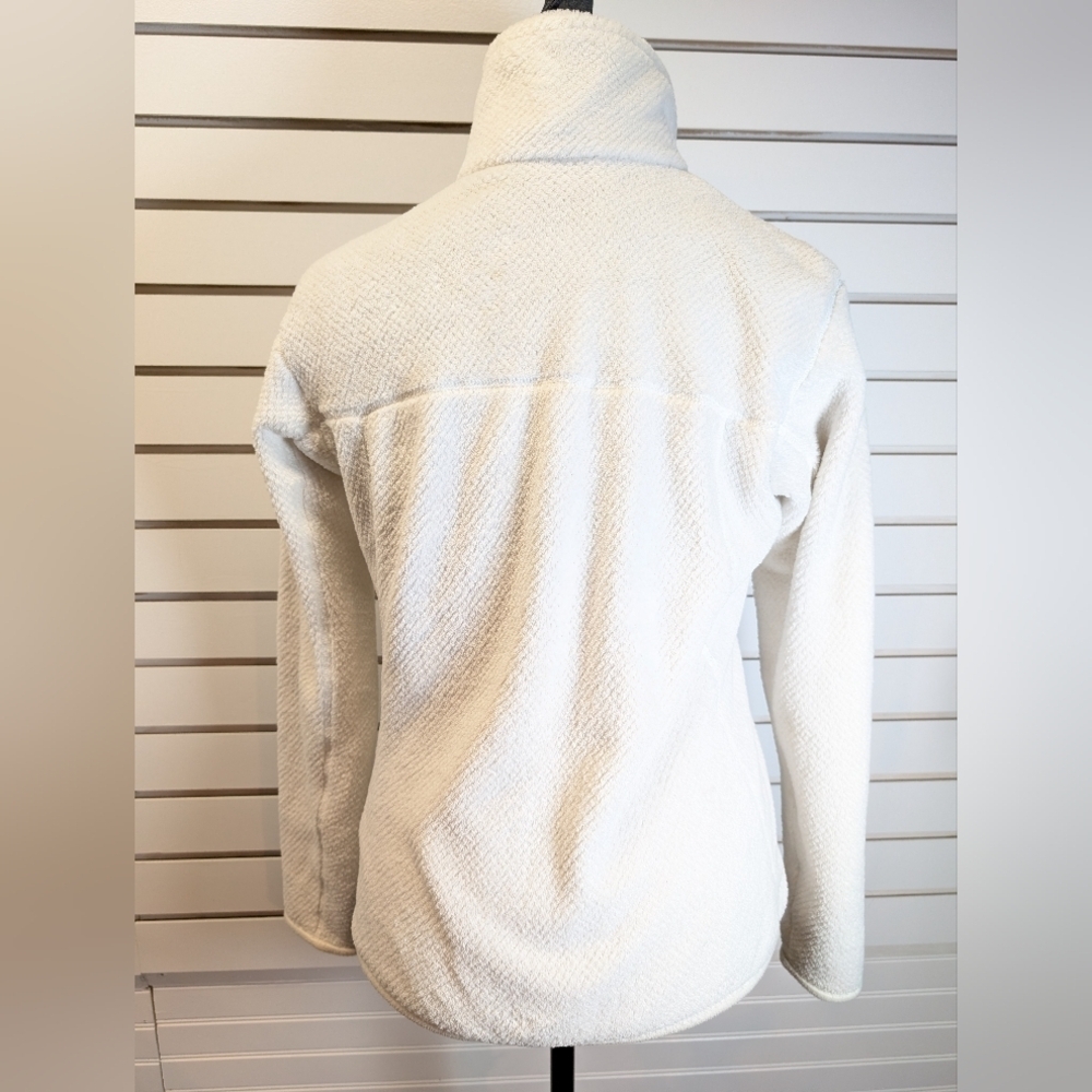 Patagonia Women Re-tool Snap T Fleece Pullover Medium White Raw Linen Fuzzy Sz M - Picture 6 of 10